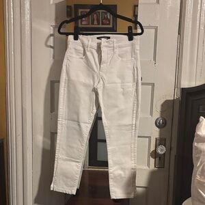 Express Women's Straight Leg White Jeans